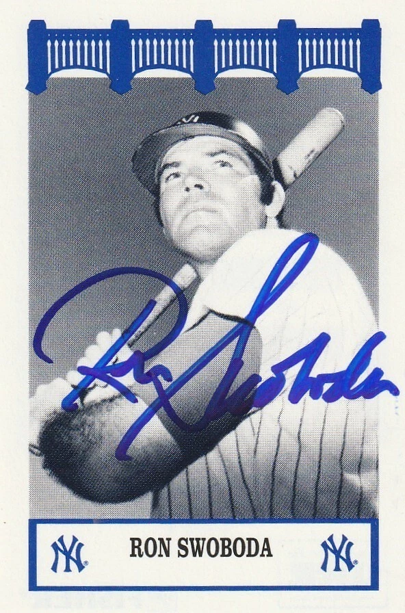 RON SWOBODA  NEW YORK YANKEES  SIGNED 1992 WIZ CARD #147