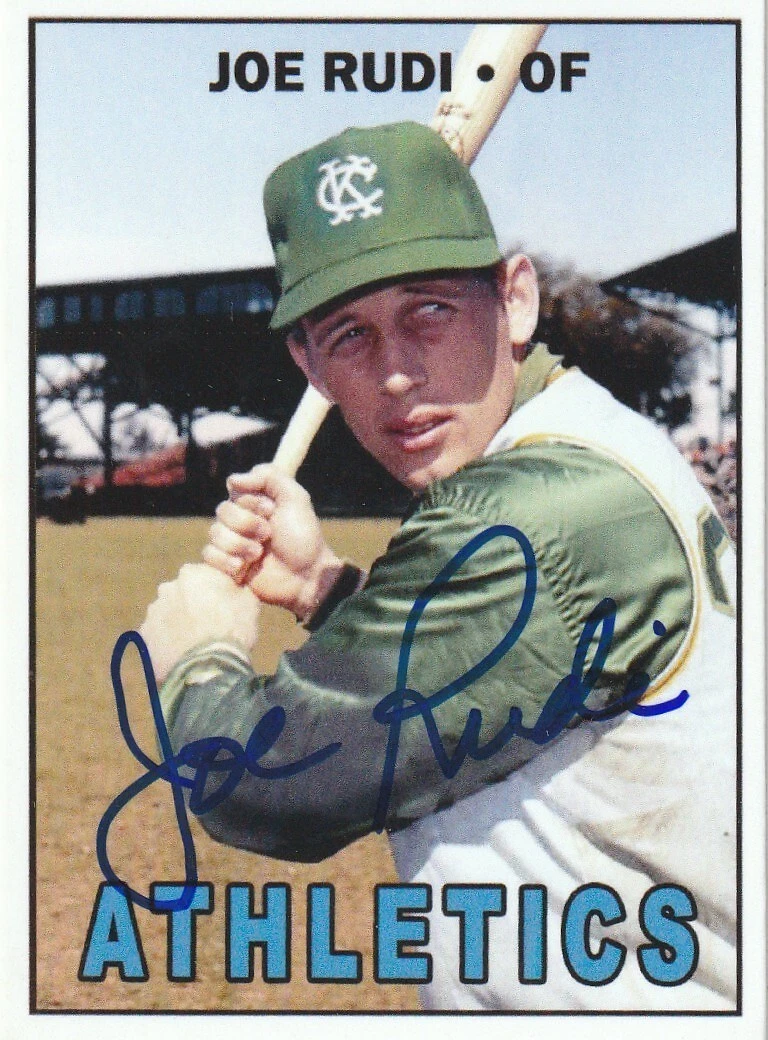 JOE RUDI  KANSAS CITY A'S   SIGNED 1967 STYLE CUSTOM CARD