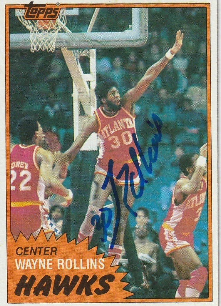 TREE ROLLINS ATLANTA HAWKS  SIGNED 1981 TOPPS CARD #71