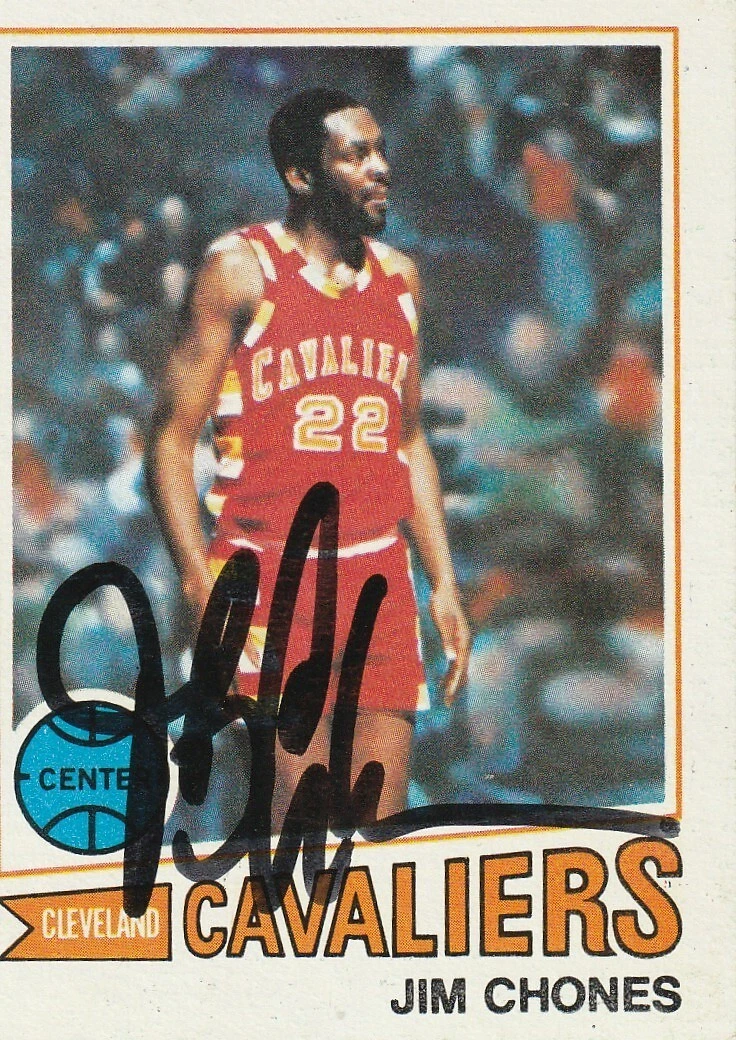 JIM CHONES CLEVELAND CAVALIERS  SIGNED 1977 TOPPS #57