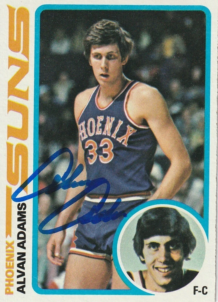 ALVAN ADAMS PHOENIX SUNS SIGNED 1978 TOPPS CARD #77