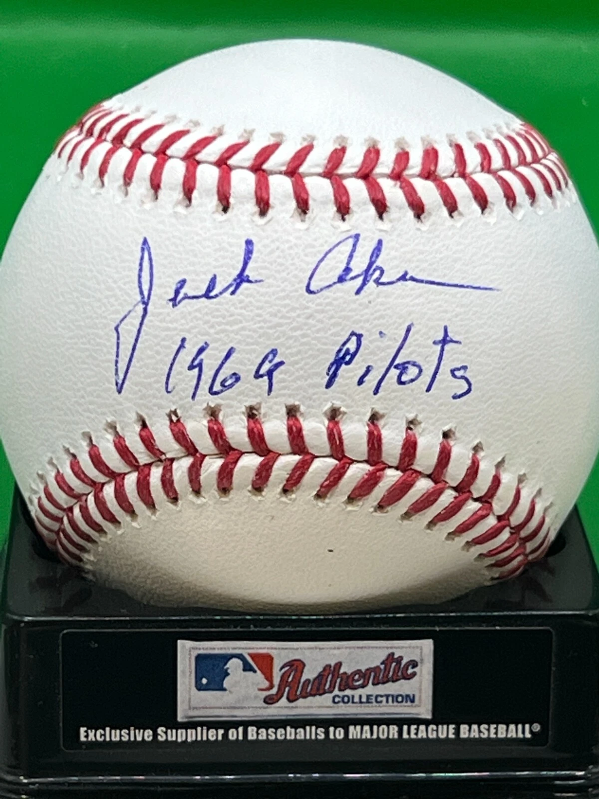 JACK AKER  SEATTLE PILOTS 1969  SIGNED OML BASEBALL