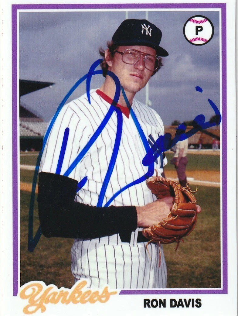 RON DAVIS  NEW YORK YANKEES  SIGNED 1978 STYLE CUSTOM CARD