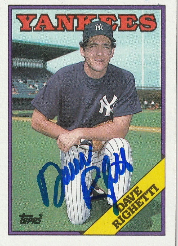 DAVE RIGHETTI NEW YORK YANKEES  SIGNED 1988 TOPPS CARD #790