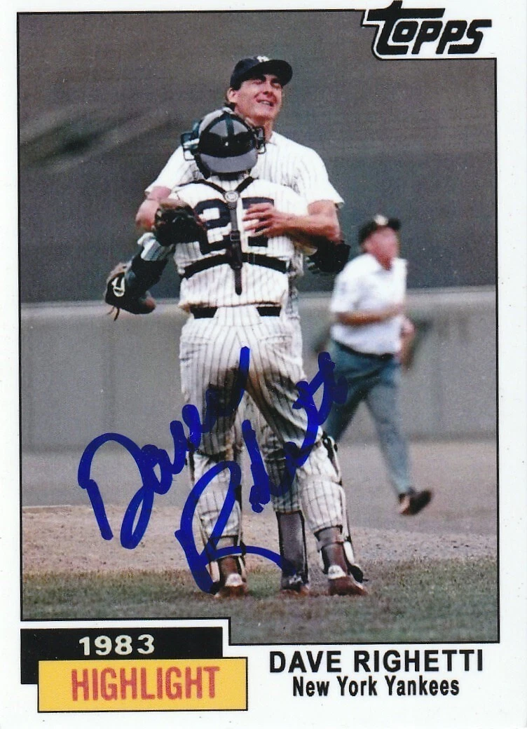 DAVE RIGHETTI NEW YORK YANKEES  SIGNED 1984 STYLE CUSTOM CARD