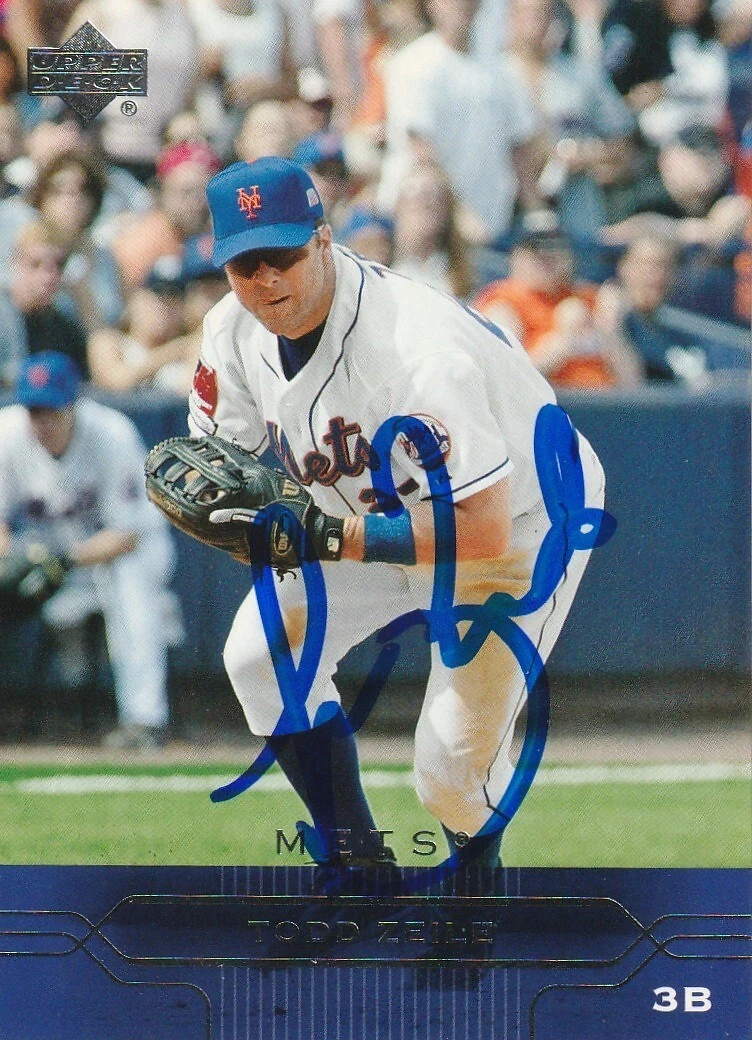 TODD ZEILE NEW YORK METS SIGNED 2005 UPPER DECK  CARD #132