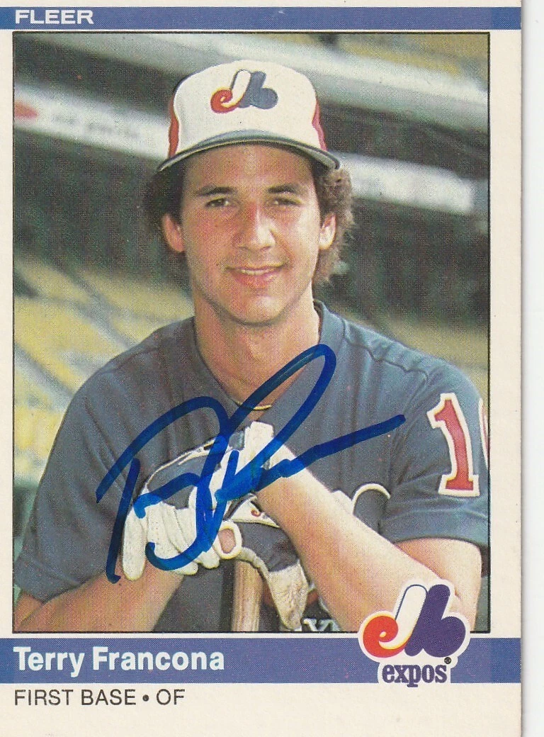 TERRY FRANCONA MONTREAL EXPOS  SIGNED 1984 FLEER CARD #275