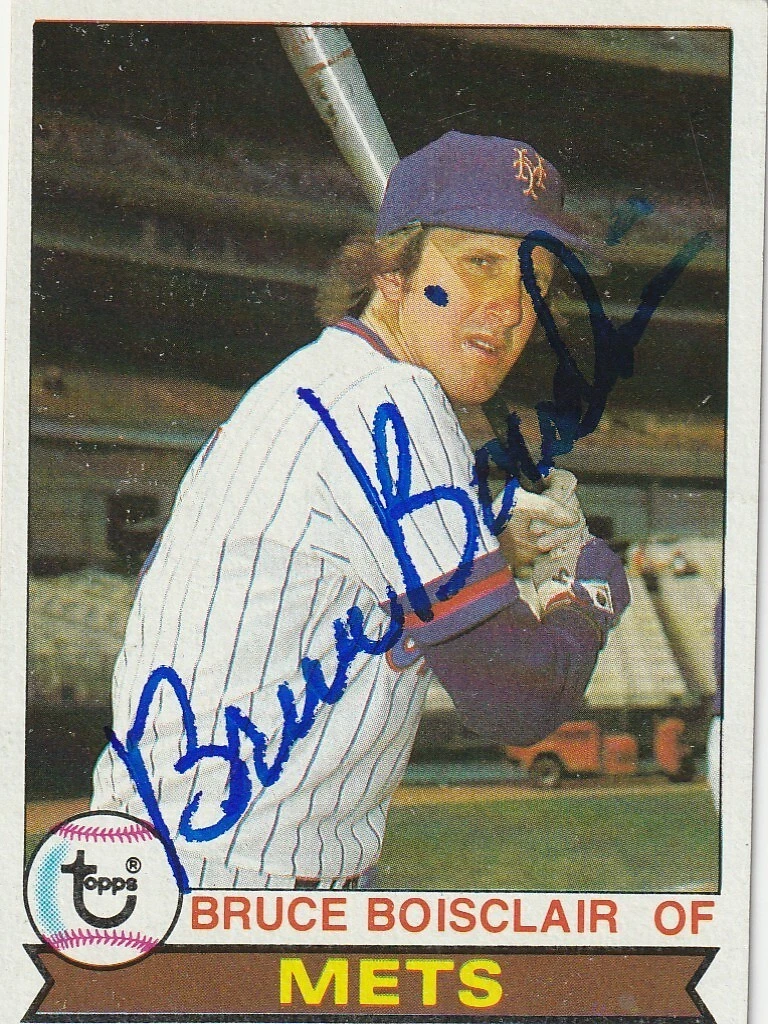 BRUCE BOISCLAIR NEW YORK METS (GOOD AUTOGRAPH)  SIGNED 1979 TOPPS CARD #148