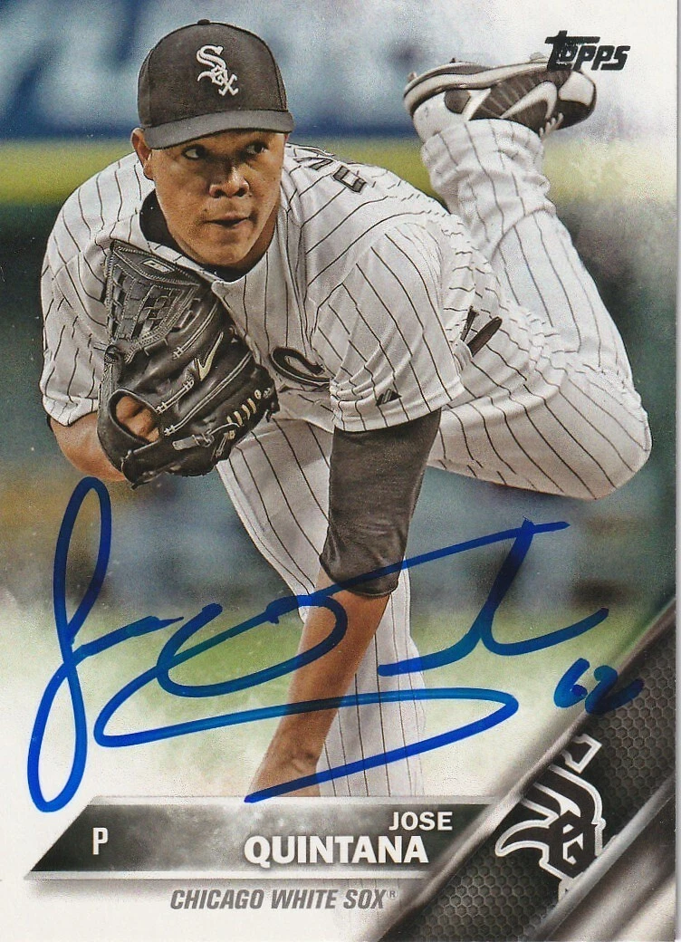 JOSE QUINTANA CHICAGO WHITE SOX  SIGNED 2016 TOPPS CARD #582