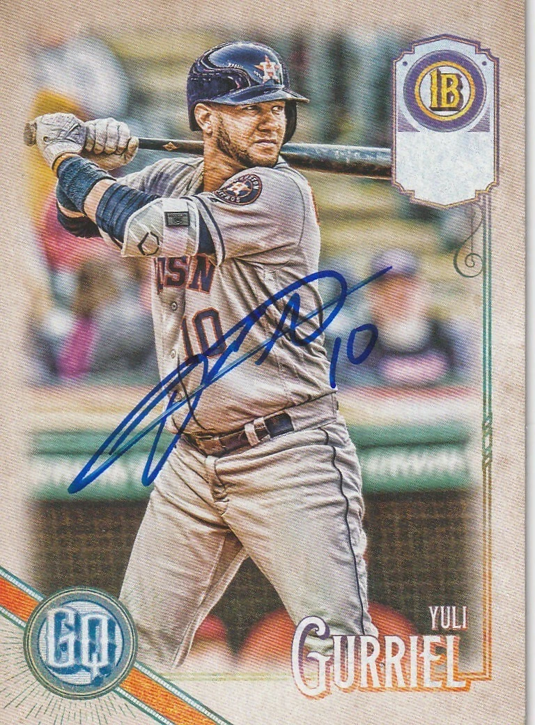 YULIESKI GURRIEL HOUSTON ASTROS SIGNED 2018 TOPPS GYPSY QUEEN CARD #280