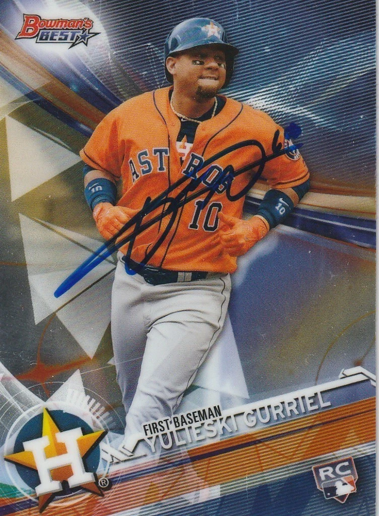 YULIESKI GURRIEL HOUSTON ASTROS SIGNED 2017 BOWMAN BEST CARD #41