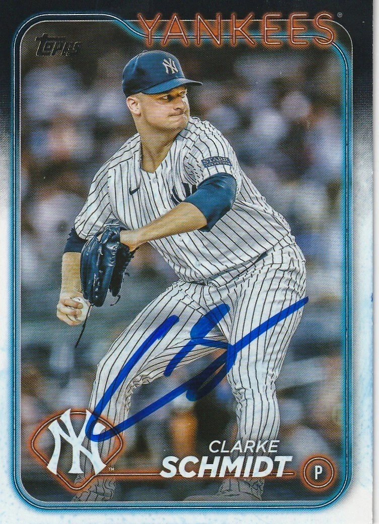 CLARKE SCHMIDT NEW YORK YANKEES SIGNED 2024 TOPPS CARD #264