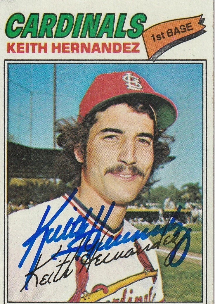KEITH HERNANDEZ ST. LOUIS CARDINALS SIGNED 1977 TOPPS CARD #95
