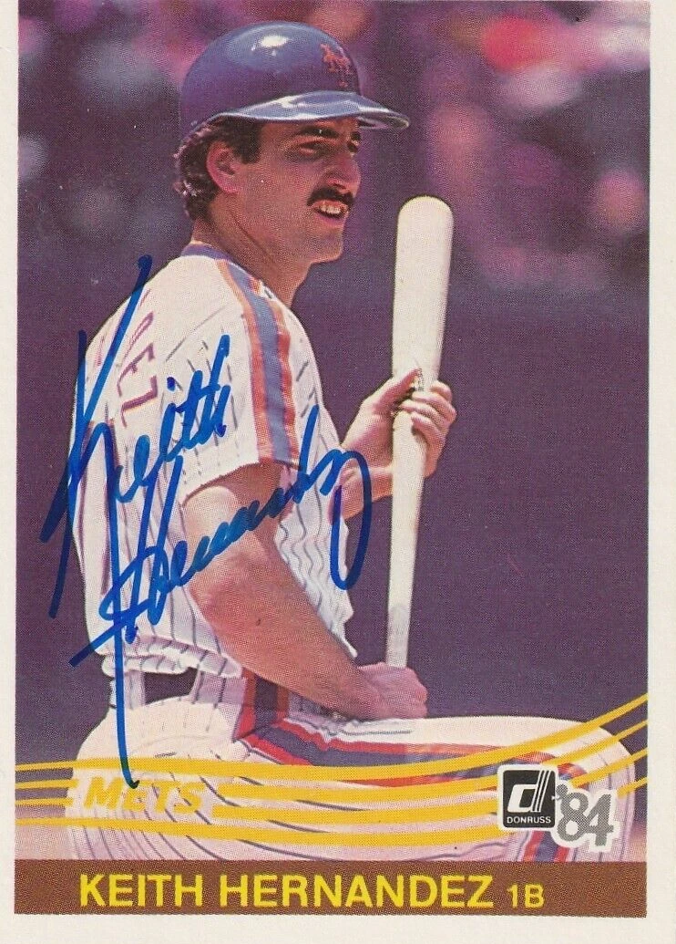 KEITH HERNANDEZ NEW YORK METS  SIGNED 1984 DONRUSS CARD #238