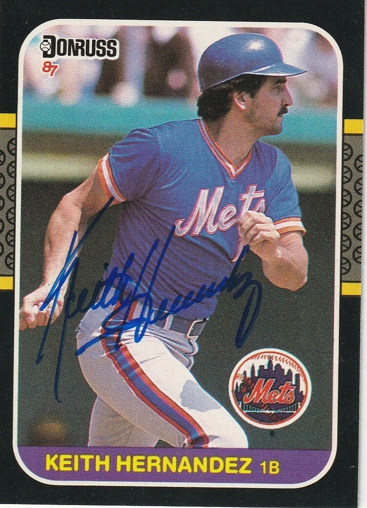 KEITH HERNANDEZ NEW YORK METS  SIGNED 1987 DONRUSS CARD #76