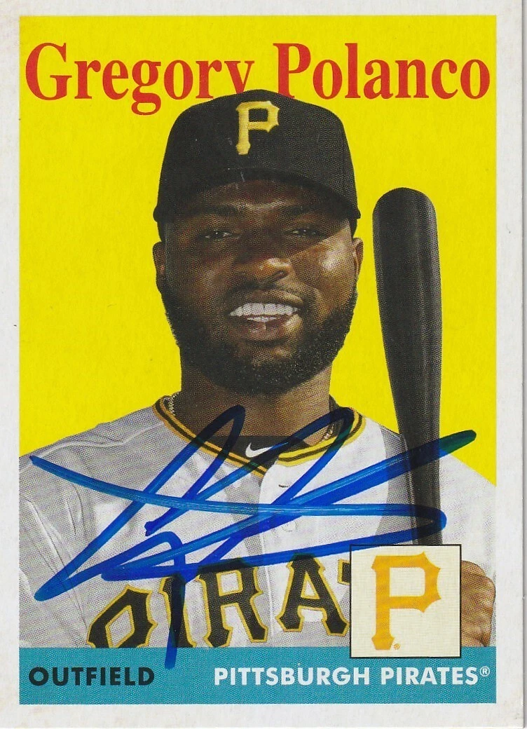 GREGORY POLANCO PITTSBURGH PIRATES SIGNED 2019 TOPPS ARCHIVES CARD #38