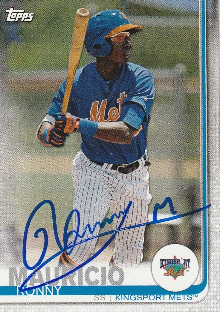 RONNY MAURICIO NEW YORK METS SIGNED 2019 TOPPS PRO DEBUT CARD #51