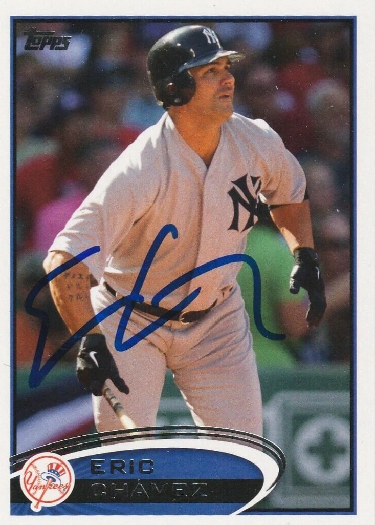ERIC CHAVEZ NEW YORK YANKEES  SIGNED 2012 TOPPS UPDATE CARD #US45