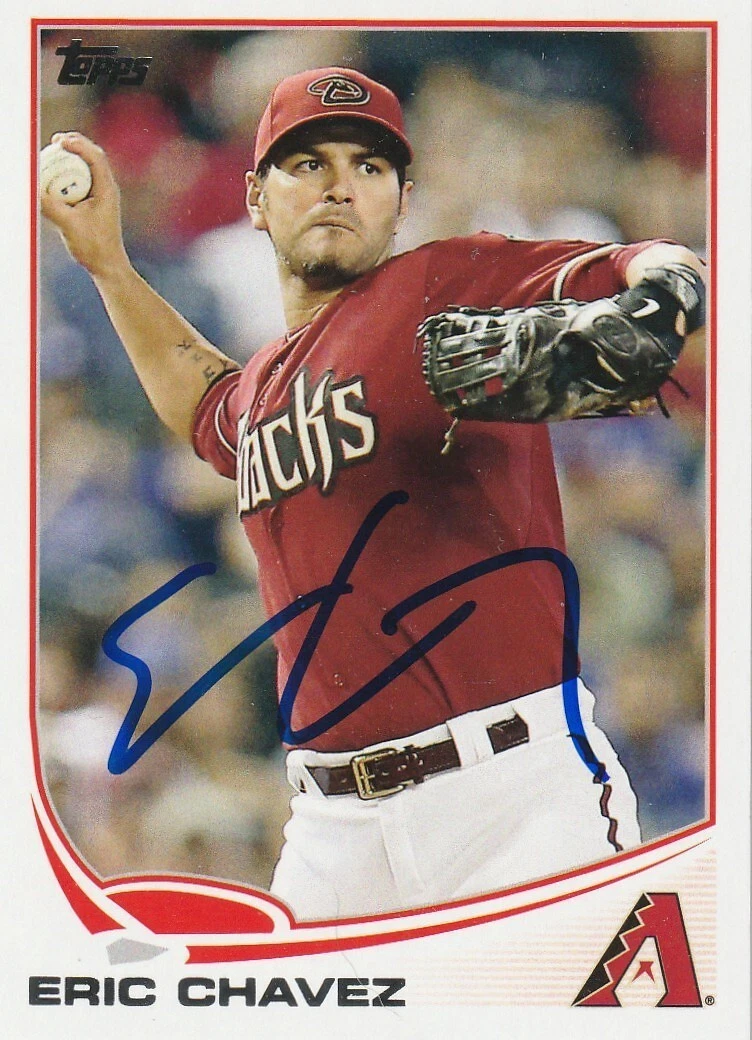 ERIC CHAVEZ ARIZONA DIAMOND BACKS  SIGNED 2013 TOPPS UPDATE CARD #US95