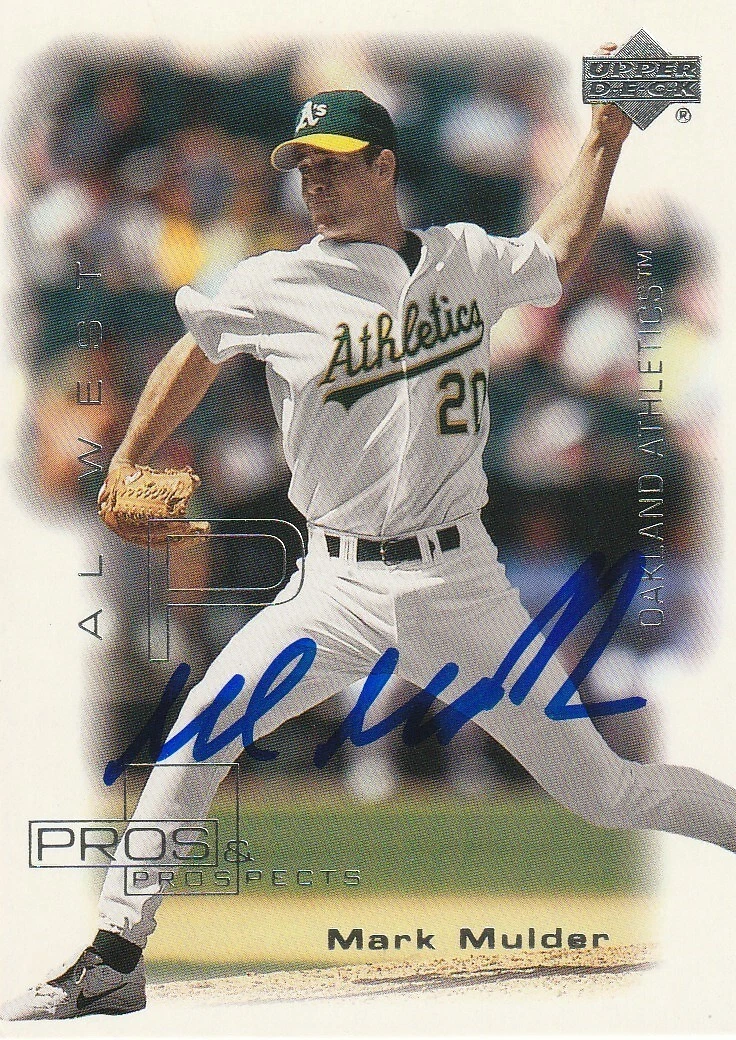 MARK MULDER OAKLAND A'S   SIGNED 2000 UPPER DECK PROSPECTS UPDATE CARD #164