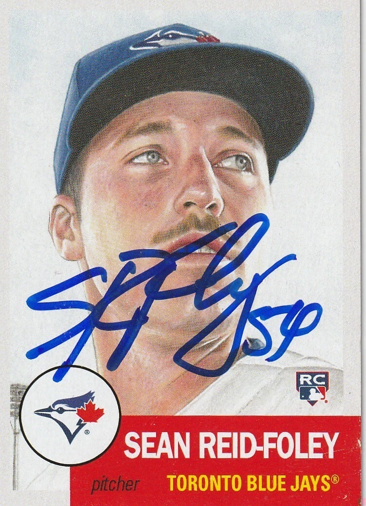SEAN REID-FOLEY TORONTO BLUE JAYS  SIGNED TOPPS LIVING SET CARD #164