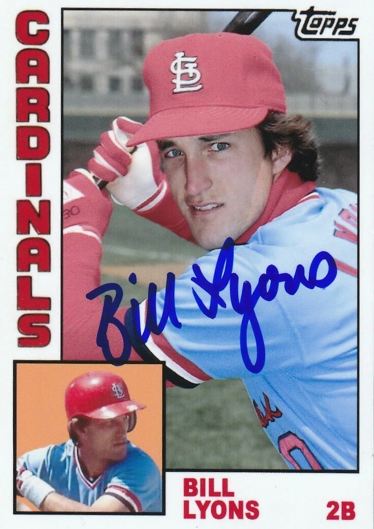 BILL LYONS ST. LOUIS CARDINALS  SIGNED 1984 STYLE CUSTOM CARD