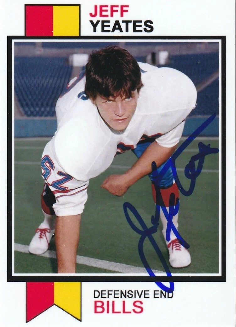 JEFF YEATES BUFFALO BILLS  SIGNED 1973 STYLE CUSTOM CARD