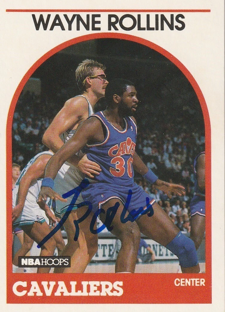 TREE ROLLINS CLEVELAND CAVALIERS  SIGNED 1989 HOOPS CARD #2