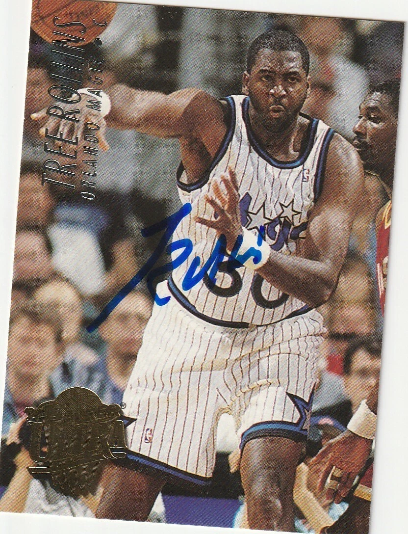 TREE ROLLINS ORLANDO MAGIC  SIGNED 1994 FLEER ULTRA CARD #304