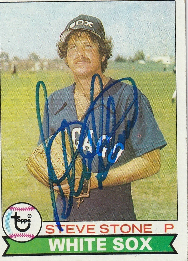 STEVE STONE CHICAGO WHITE SOX  SIGNED 1979 TOPPS CARD #227
