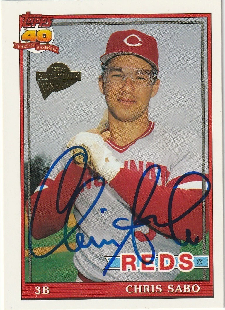 CHRIS SABO CINCINNATI REDS  SIGNED 2003 TOPPS FAN FAVORITES CARD #76