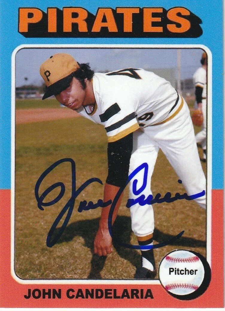 JOHN CANDELARIA  PITTSBURGH PIRATES  1975 STYLE  SIGNED CUSTOM CARD