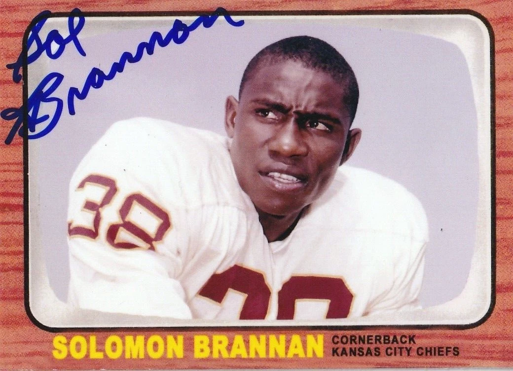 SOLOMON BRANNAN KANSAS CITY CHIEFS  SIGNED 1966 STYLE CUSTOM CARD