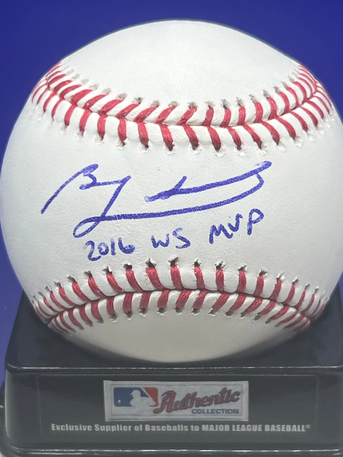 BEN ZOBRIST  CHICAGO CUBS  2016 WS MVP  PSA AUTHENTICATED OML BASEBALL