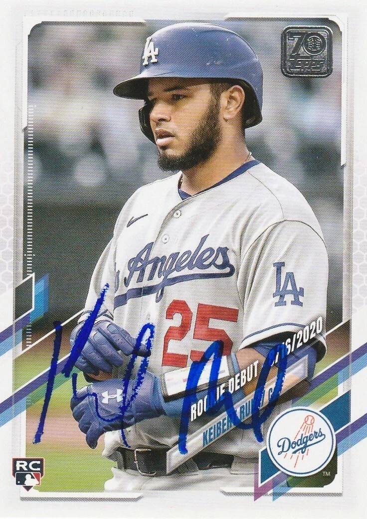KEIBERT RUIZ  LOS ANGELES DODGERS  SIGNED  2021 TOPPS UPDATE CARD #US 309