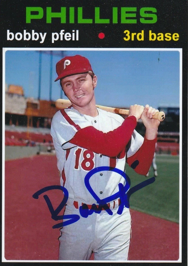BOBBY PFEIL PHILADELPHIA PHILLIES  SIGNED 1971 STYLE CUSTOM CARD