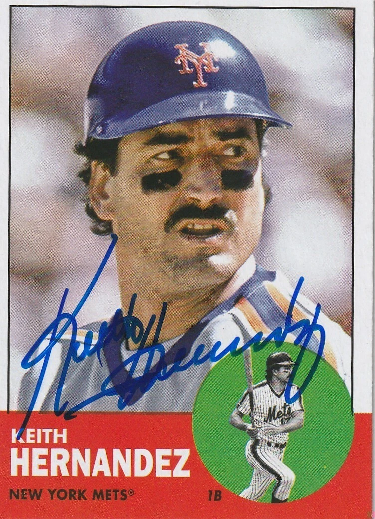KEITH HERNANDEZ  NEW YORK METS  SIGNED 2003 TOPPS ARCHIVES CARD #76