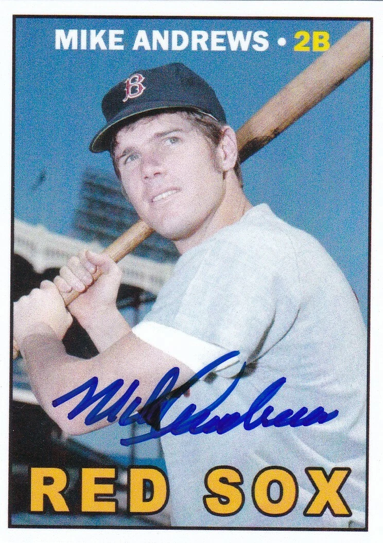 MIKE ANDREWS  BOSTON RED SOX   SIGNED 1967 STYLE CUSTOM CARD