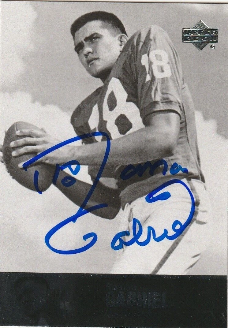ROMAN GABRIEL NC STATE WOLFPACK SIGNED 2011 UPPER DECK COLLEGE LEGENDS CARD #12