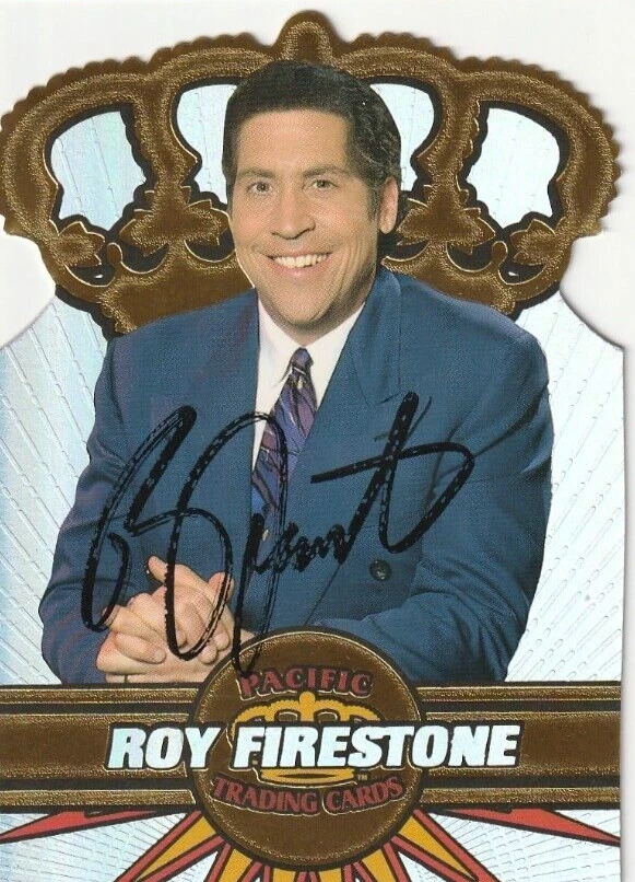 ROY FIRESTONE SPORTSCASTER  SIGNED 1997 PACIFIC CARD #5