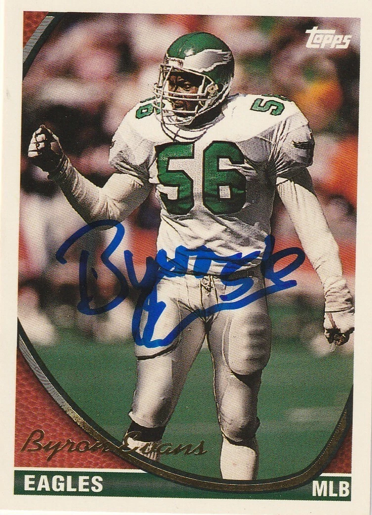 BYRON EVANS PHILADELPHIA EAGLES  SIGNED 1994 TOPPS CARD #640