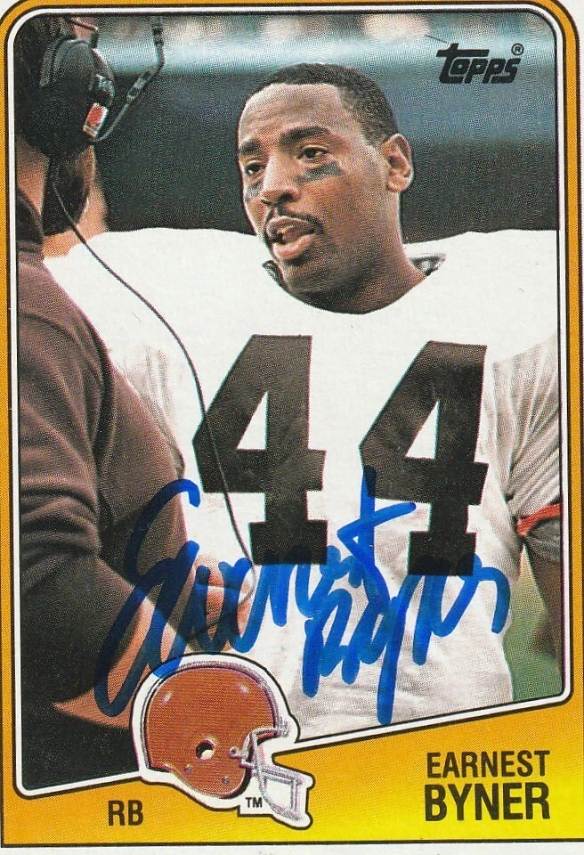 EARNEST BYNER CLEVELAND BROWNS  SIGNED 1988 TOPPS CARD #87