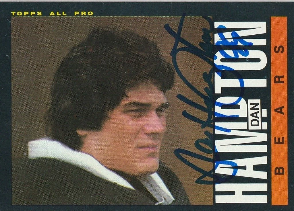 DAN HAMPTON CHICAGO BEARS SIGNED 1985 TOPPS CARD #30