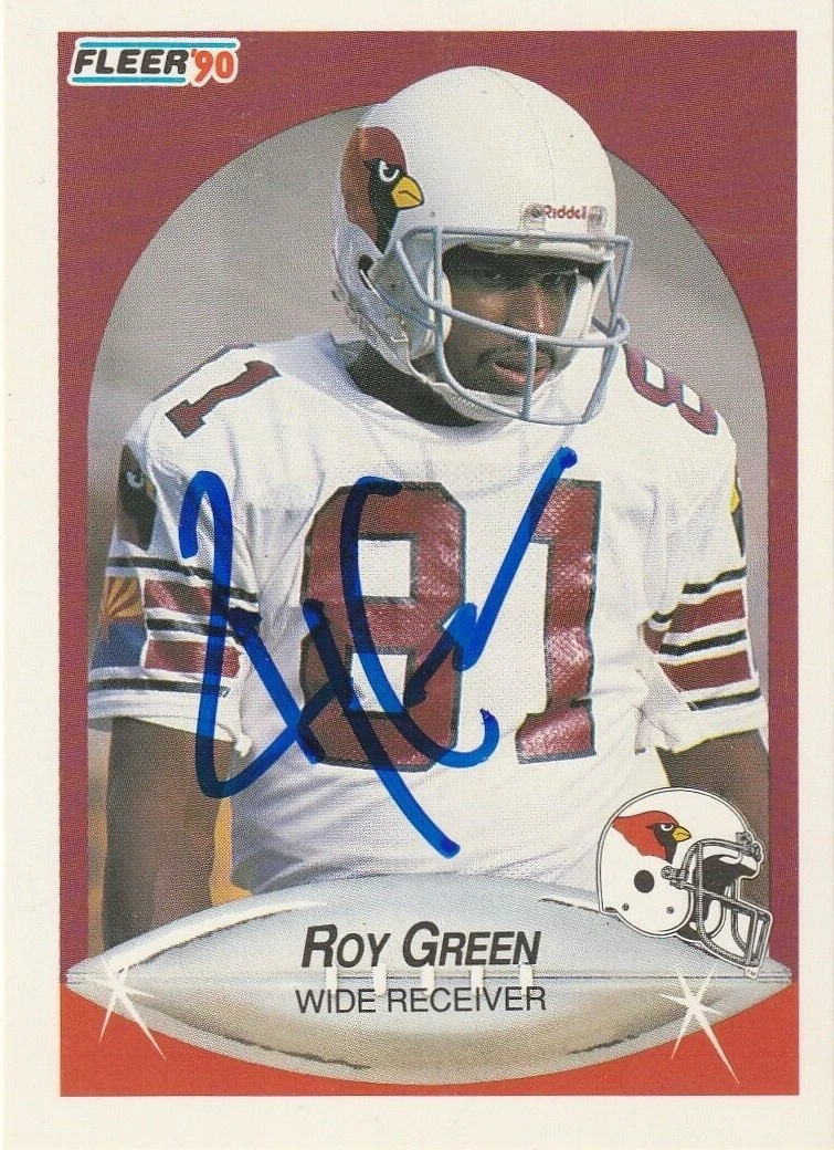 ROY GREEN ST. LOUIS CARDINALS  SIGNED 1990 FLEER CARD #334