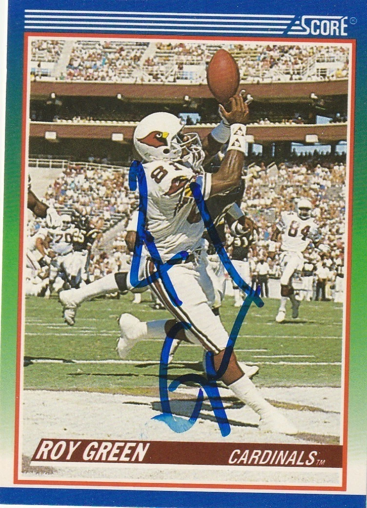 ROY GREEN ST. LOUIS CARDINALS  SIGNED 1990 SCORE CARD #383