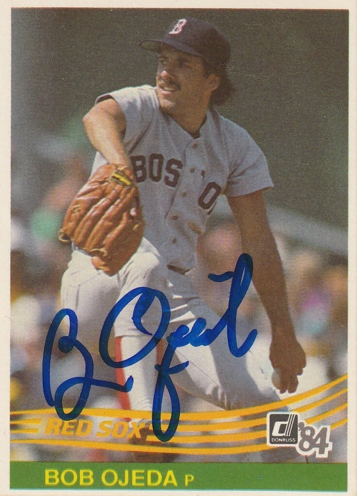 BOB OJEDA BOSTON RED SOX  SIGNED 1984 DONRUSS CARD #538