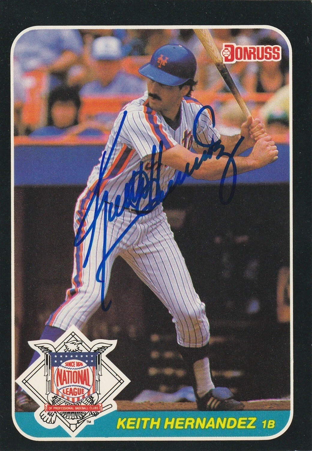 KEITH HERNANDEZ NEW YORK METS  SIGNED 1987 DONRUSS ACTION ALL STAR CARD #11