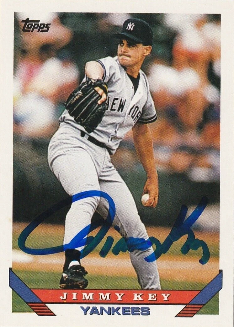 JIMMY KEY  NEW YORK YANKEES  SIGNED 1993 TOPPS TRADED CARD #68T