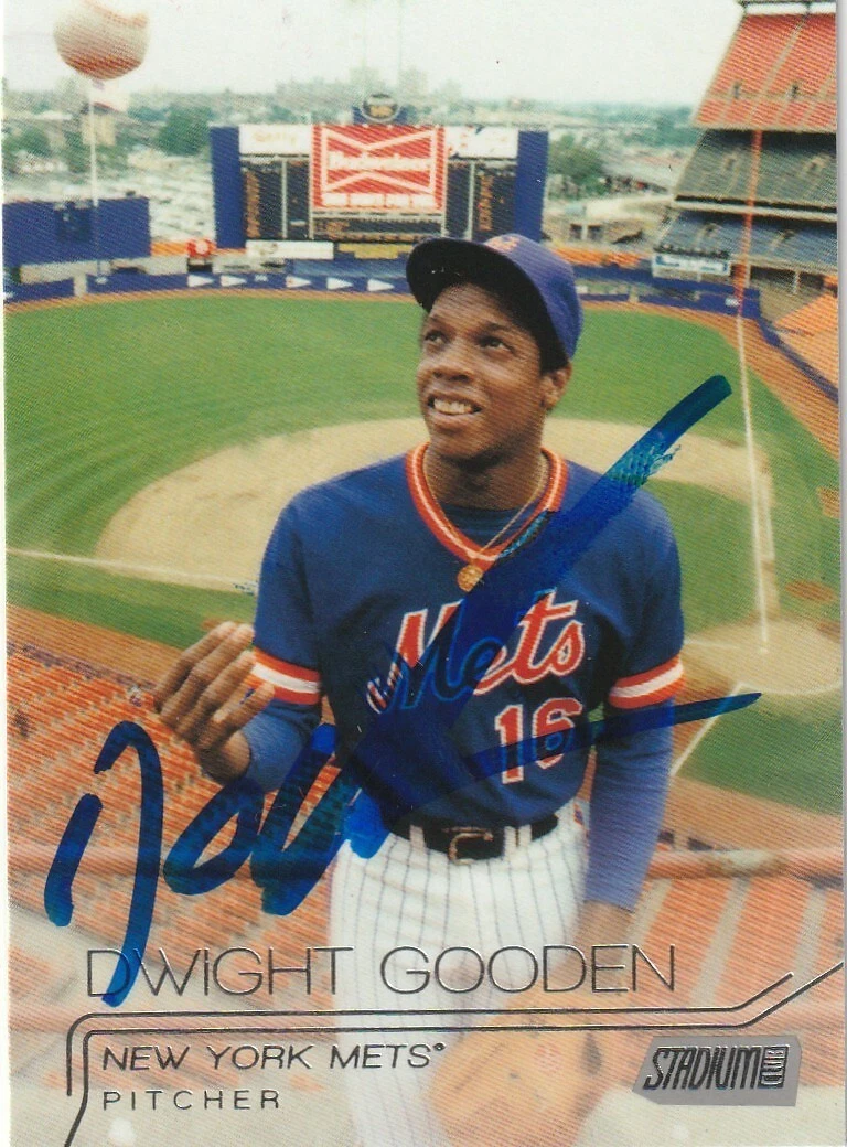 DWIGHT GOODEN NEW YORK METS  SIGNED 2015 TOPPS STADIUM CLUB CARD #290