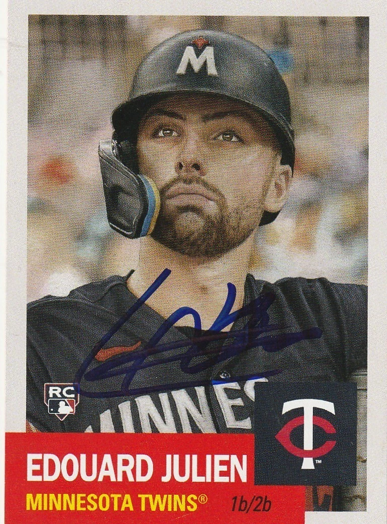 EDOUARD JULIEN MINNESOTA TWINS  SIGNED 2023 TOPPS LIVING SET CARD #688